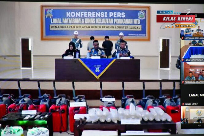 
Dukung Upaya Pemberantasan Penyelundupan, Lantamal I Ikuti Konfrensi Pers Penangkapan Nelayan BBL Ilegal