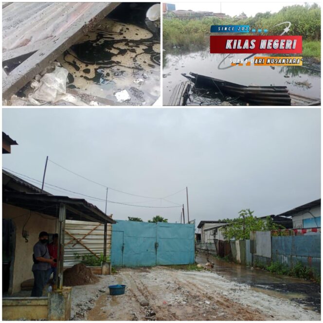 
BOM Waktu di Kampung Bambu Kuning, Pengolahan Oli Ilegal Ancam Warga Marunda