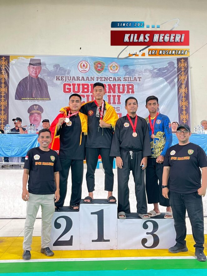 
Prajurit Jalasena Lantamal IX Ambon Kembali Ukir Prestasi Membanggakan di Ajang Kejuaraan Pencak Silat Gubernur Cup III Tahun 2025