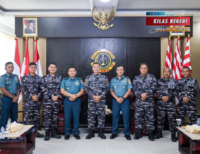 
Danlantamal IX Ambon Terima Courtesy Call Danguspurla Koarmada III di Mako Lantanal IX Ambon