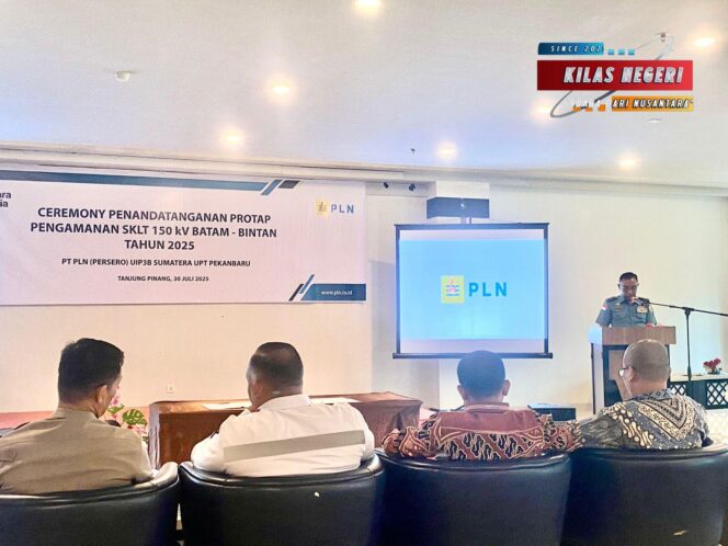 
Danlanal Bintan Tandatangani Protap Pengamanan SKLT 150 kV Batam-Bintan Tahun 2025