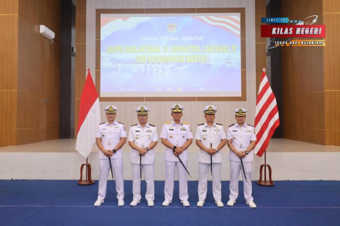 
Danlanal Bintan Hadiri Sertijab Asops Danlantamal IV, Dansatrol Lantamal IV, dan Kafasharkan Mentigi