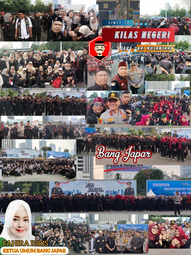 
FAHIRA IDRIS TERJUNKAN 500 BANG JAPAR UNTUK APEL SIAGA KAMTIBMAS JAGA JAKARTA BERSAMA KAPOLDA METRO JAYA