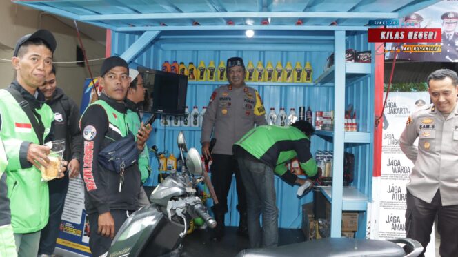 Gerai “Ojol Mart” Juanda Hadir, Polisi dan Komunitas Ojol Bangun Harmoni Lewat Ekonomi Kerakyatan