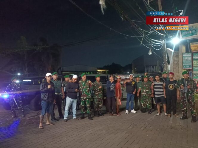 Wujudkan Kamtibmas Diwilayah Koramil 02/Curug Patroli bersama Komduk