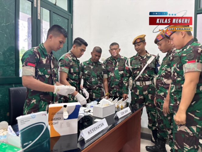 
Batalyon Arhanud 6/BAY Melaksanakan Kegiatan Penyuluhan dan Pengecekan diikuti oleh seluruh prajurit