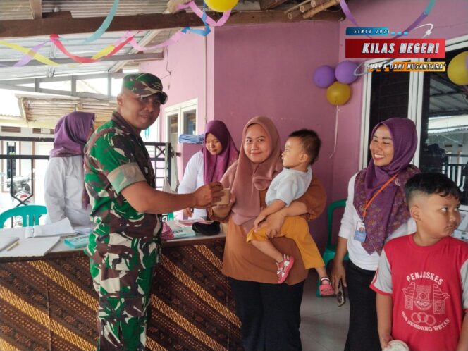 
Koramil 14/Panongan Dukung Grebek Posyandu di Desa Mekar Jaya