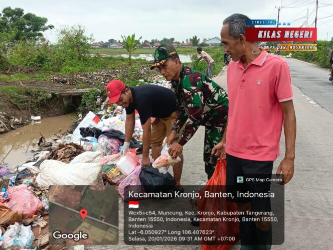 
Satgas Sampah Kodim 0510/Tigaraksa Sterilkan Kawasan Desa Muncung