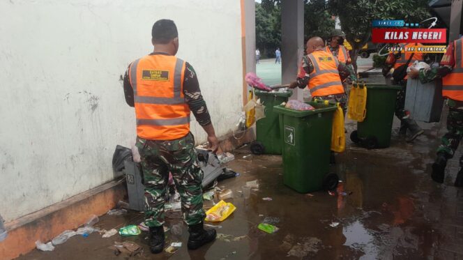 
Perkuat Sinergitas Bersama Warga Koramil/12 Rajeg Tangani Sampah