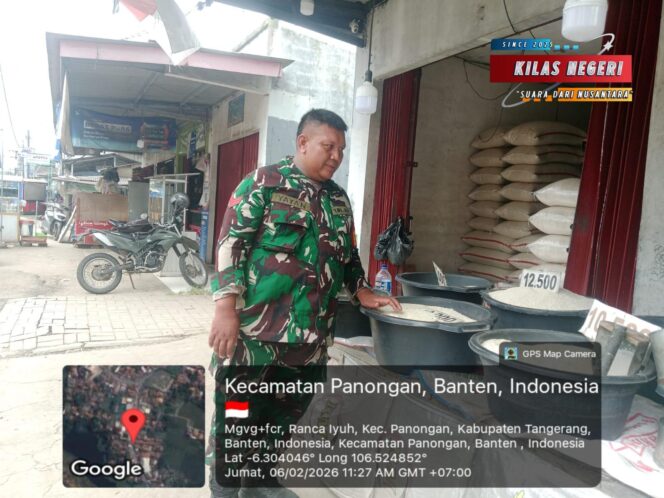 
Babinsa Koramil 14/Panongan Pantau Harga Sembako, Danramil Tekankan Peran Komsos Babinsa