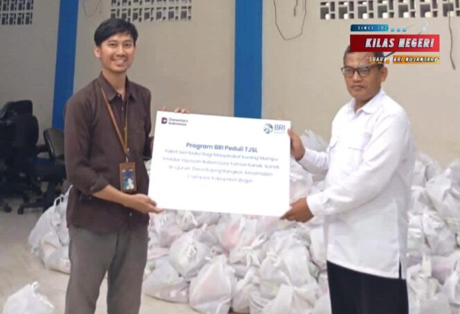 
BRI Bogor Dewi Sartika Salurkan 5.000 Paket Sembako Lewat Program TJSL, Sasar Warga Ciampea