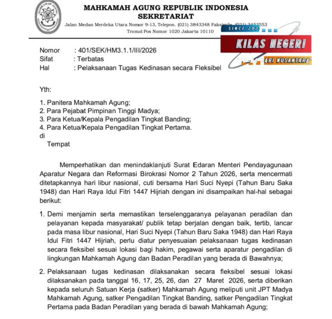 
MA Terbitkan Aturan WFA Jelang Lebaran 2026, Simak Ketentuannya!