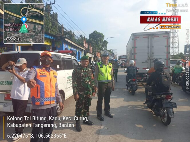 
Koramil Curug Kendalikan Pos Pam Lebaran di Bitung