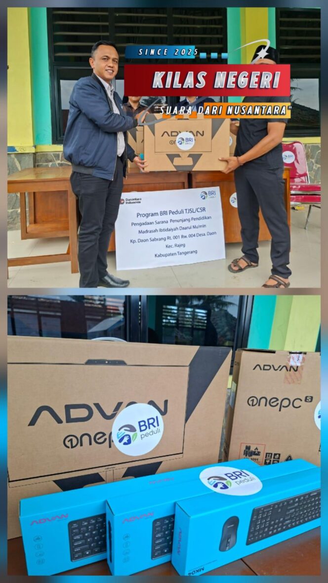 
BRI Cabang Tangerang Merdeka Salurkan Program BRI Peduli untuk Penguatan Sarana Teknologi di Madrasah Ibtidaiyah Da’arul Mu’min